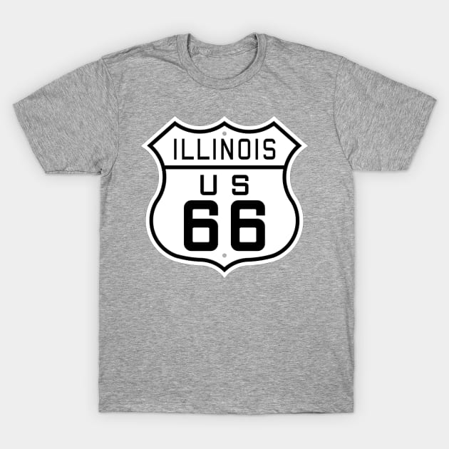 Illinois Route 66 T-Shirt by ianscott76